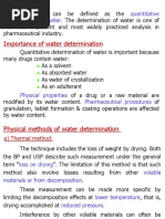 Quantitative Determination of Water