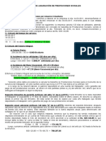 Ejemplo de Liquidación de Prestaciones Sociales