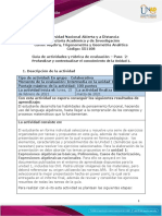 Guía de Actividades y Rúbrica de Evaluación - Unidad 1 - Paso 2 - Profundizar y Contextualizar El Conocimiento de La Unidad 1