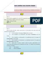 Pasos para Analizar Una Oración Simple..