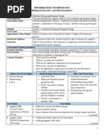 Unit Plan - Problem Solving and Program Design