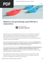 Objetivos de Aprendizaje - Aprendiendo A Redactarlos - EVirtualplus