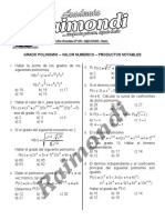 Algebra - Polinomios - Valor Numerico