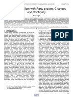 Polity Indian Federalism With Party System Changes and Continuity