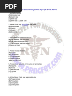 Staff Nurse Exam Modal Question Paper PDF - 1 With Answer