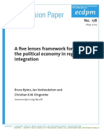 DP178 Framework Analysing Political Economy Regional Integration May 2015 ECDPM