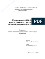 Una Propuesta Didáctica para La Enseñanza de Sufijos Apreciativos ELE