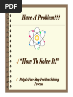 Problem Solving and Reasoning - Polya's Problem Solving Strategy