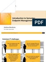 Introduction To Symantec Endpoint Management: Andrew Blackham