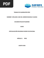 Trabajo de Elaboración Iperc - Agosto 2020