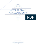 Reporte Final Analizador C+