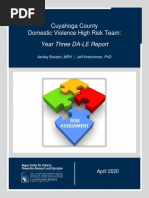 Cuyahoga County Domestic Violence High Risk Team: Year Three DA-LE Report