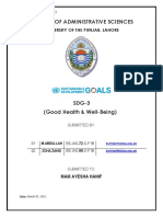 ASSIGNMENT-1 SDG-3 & Its Performance in Pakistan