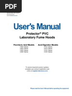 Protector PVC Laboratory Fume Hoods (9410800 Rev I)