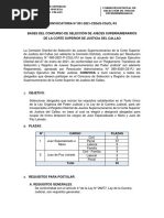 Bases Convocatoria Selección Jueces Supernumerarios Callao