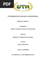 Obligaciones y Prohibiciones Del Trabajador