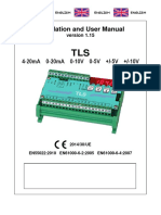 Installation and User Manual: 4-20ma 0-20ma 0-10V 0-5V +/-5V +/-10V