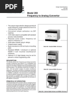 Model 200 Frequency To Analog Convertor: Description