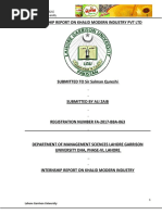 Internship Report (2021) Lahore Garrison University