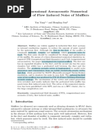 Three-Dimensional Aeroacoustic Numerical Simulation of Flow Induced Noise of Mufflers