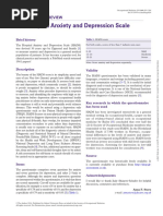 The Hospital Anxiety and Depression Scale: Questionnaire Review