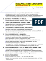 Roteiro para Registro: Regularização de Loteamento "Cidade Legal" (Eduardo Augusto)