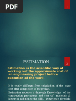 Building Estimation and Costing