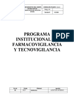 Programa de Farmacovigilancia y Tecnovigilacia Serviodonto