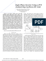 A ZVS-PWM Single-Phase Inverter Using A ZVS Transformer-Isolated Step-Up Down DC Link