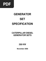 Generator SET Specification: Caterpillar Diesel Generator Sets