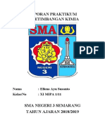 Laporan Praktikum Kesetimbangan Kimia