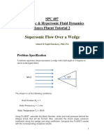 Supersonic Flow Over A Wedge: SPC 407 Supersonic & Hypersonic Fluid Dynamics Ansys Fluent Tutorial 2