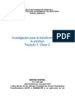 Investigacion para La Transformacion de La Practica