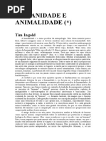 Animalidade e HUMANIDADE - Tim Ingold