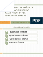 APLICACIONES DEL SATÉLITE DE COMUNICACIONES TÚPAC KATARI Sesion 1