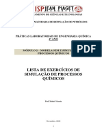 Lista de Exercícios Refinação de Petróleos 