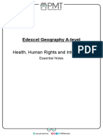 Essential Notes - Health, Human Rights and Intervention - Edexcel Geography A-Level