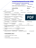 Multiple Choice Questions (MCQ) :: Post Graduate Diploma in SCM (PGDSCM)