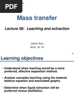 Mass Transfer: Lecture 08: Leaching and Extraction