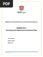 BSBMGT617 Format of Assessment