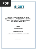 Acuerdo 120-E-2013 Anexo I-Normas Sobre Proceso de Libre Concurrencia para Contratos LP GX Renovable