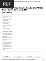 API 571 Study Guide-Practice Questions For API 570 Exam - Caustic Corrosion (4.3.10)