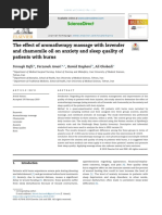 The Effect of Aromatherapy Massage With Lavender and Chamomile Oil On Anxiety and Sleep Quality of Patients With Burns2020burns