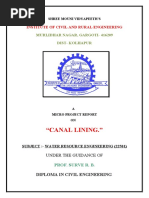 "Canal Lining.": Institute of Civil and Rural Engineering