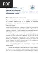 Ficha Rappaport, Roy (2001) - Ritual y Religión en La Formación de La Humanidad