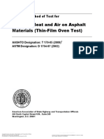 Effect of Heat and Air On Asphalt Materials (Thin-Film Oven Test)