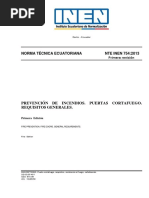 Nte Inen 754 - Prevención de Incendios. Puertas Cortafuego. Requisitos Generales