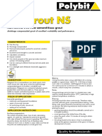 Polygrout NS: Non-Shrink Free Flow Cementitious Grout