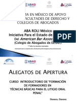 3 Alegato Apertura. Curso FF Litigio Oral Penal ABA. 9 13 de Mayo Oaxaca 2015