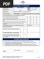 SITXFSA001 - Written Assessment